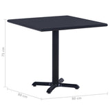 Garden Table Black 80x80x75 cm 49470
