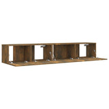 2 Piece TV Cabinet Set Smoked Oak Engineered Wood 3120281