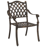 Garden Table Set 5 pcs Bronze Cast Aluminium 3334736