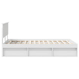 Bed Frame with Headboard White 120 x 190 cm Engineered wood 3407895
