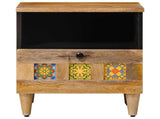 Bedside Cabinet Natural 40 x 33 x 46 cm Solid Mango Wood 4018266