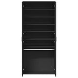 Shoe Cabinet Black Engineered Wood 178 cm Tall Shoe Cabinet 3276673