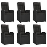 7 Piece Garden Dining Set Black Poly Rattan&Solid Wood Acacia 3157639