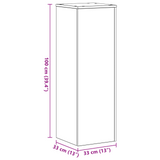 Plant Stand 2 pcs Black Oak 33 x 33 x 100 cm Engineered Wood 3365606