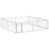 170820 Outdoor Dog Kennel Galvanised Steel 4x4x1 m