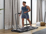 Foldable Walking Treadmill, with LED Display and Wheels, for Home, Office, Gym, Black T3398P376857