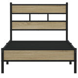 Bed Frame without Mattress Sonoma Oak 107x203 cm Engineered Wood 4017250