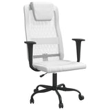 Office Chair White Mesh Fabric and Faux Leather 353021