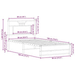 Bed Frame without Mattress Sonoma Oak 90x190 cm Single Engineered Wood 4106954