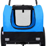 2-in-1 Pet Bike Trailer & Jogging Stroller Blue and Black 92438