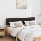 Upholstered Headboard Black 160 cm Solid Pine Wood 879221