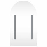 Bathroom Mirror Cabinet with LED Light Arched Black 42x13x70 cm 357975