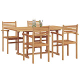 Garden Dining Set 5 pcs Natural Solid Acacia Wood 3375774