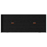 Bed Frame with Headboard Black Oak 100 x 200 cm Engineered Wood 3335222