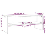 TV Cabinet Smoked Oak 100x40x40 cm Engineered Wood 815231