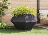 Planter 2 pcs Anthracite 100 x 100 x 80 cm Steel 884029