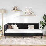 Corner Bed Frame with Headboard Black 90 x 200 cm Velvet 42016353