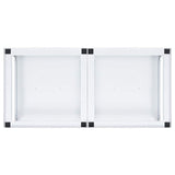 Washing and Drying Machine Pedestal with Pull-out Shelves White 51196