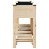 Garden Planter Beige 161 x 43 x 76.5 cm Solid Fir Wood 42006568