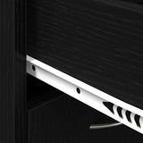 Shoe Rack with Drawer Black Oak 60 x 35 x 84 cm Engineered Wood 862463