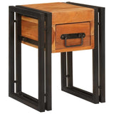 End Table Brown and Black 30 x 30 x 40 cm Solid Acacia Wood 4016717