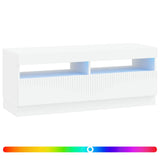 LED TV Cabinet White Engineered Wood 897425