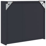 Bathroom Mirror Cabinet with LED Light Grey 60x13x52 cm 357970