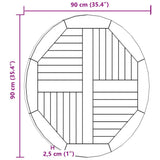 Tabletop Natural Teak Solid teak wood 90 cm diameter Durable 48987