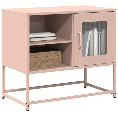 ZNTS TV Cabinet Pink 68x39x60.5 cm Steel 853387