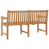 Garden Bench Light Brown Solid Teak Wood Extra Heavy Durable 316639