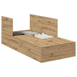 Storage Bed Frame Artisan Oak 100 x 200 cm Engineered Wood 3335356