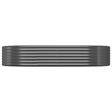 Garden Raised Bed Galvanised Steel 214x140x36 cm Anthracite 319026