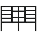 Bed Headboard Black 126x4x104 cm Solid Wood Pine 818134