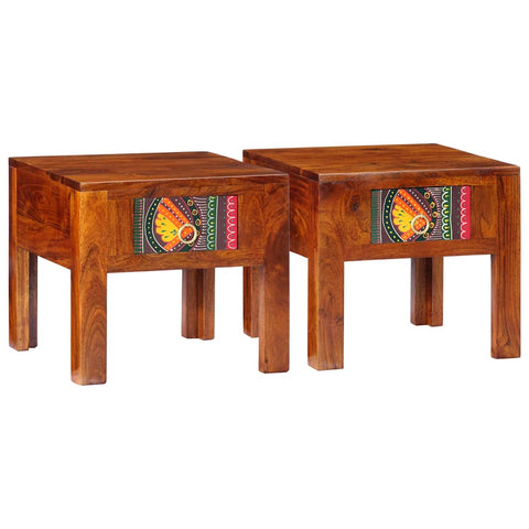 ZNTS Bedside Cabinet 2 pcs 40x40x36 cm Solid Wood Acacia 4016488