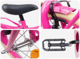Kids Bike 14 Inches for 3-5 Years Old Dark Pink 42009188