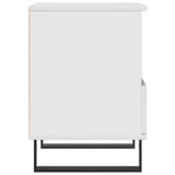Bedside Cabinet High Gloss White 40x35x50 cm Engineered Wood 830640