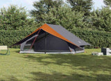 Family Tent with Roof Grey and Orange 256 x 256 x 185 cm 4100678
