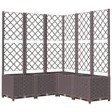 Garden Planter with Trellis Brown 120x120x136 cm PP 318267