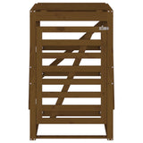Wheelie Bin Storage Honey Brown 84x90x128.5 cm Solid Wood Pine 825103
