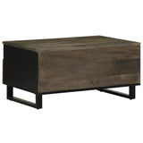 Coffee Table Black 80x54x40 cm Solid Wood Mango 4017697