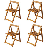 5 Piece Folding Outdoor Dining Set Solid Acacia Wood 45594