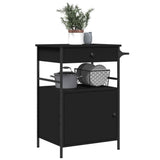 Kitchen Trolley Black 56x43x89.5 cm Engineered Wood 842391