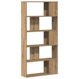 Bookcase 5-Tier Artisian Oak 80.5x23.5x162.5 cm Engineered Wood 852779