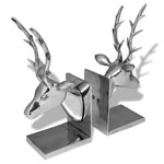 Bookends Deer 2 pcs Aluminium Silver 243478