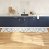 Kitchen Rug White 300 x 60 cm Velvet 42013424