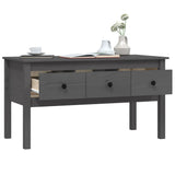Coffee Table Grey 102x49x55 cm Solid Wood Pine 820943