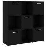 Book Cabinet Black 90x30x90 cm Engineered Wood 802931