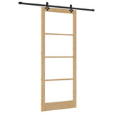 Sliding Door ORKDAL Natural and Black 93 x 232 cm 3332207