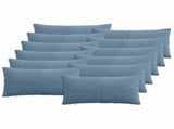 Cushion Cover 12 pcs ALMELO Blue 40 x 80 cm Corduroy 914622