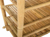 Shoe Rack with Shelf Natural 4-tier Bamboo 42028050